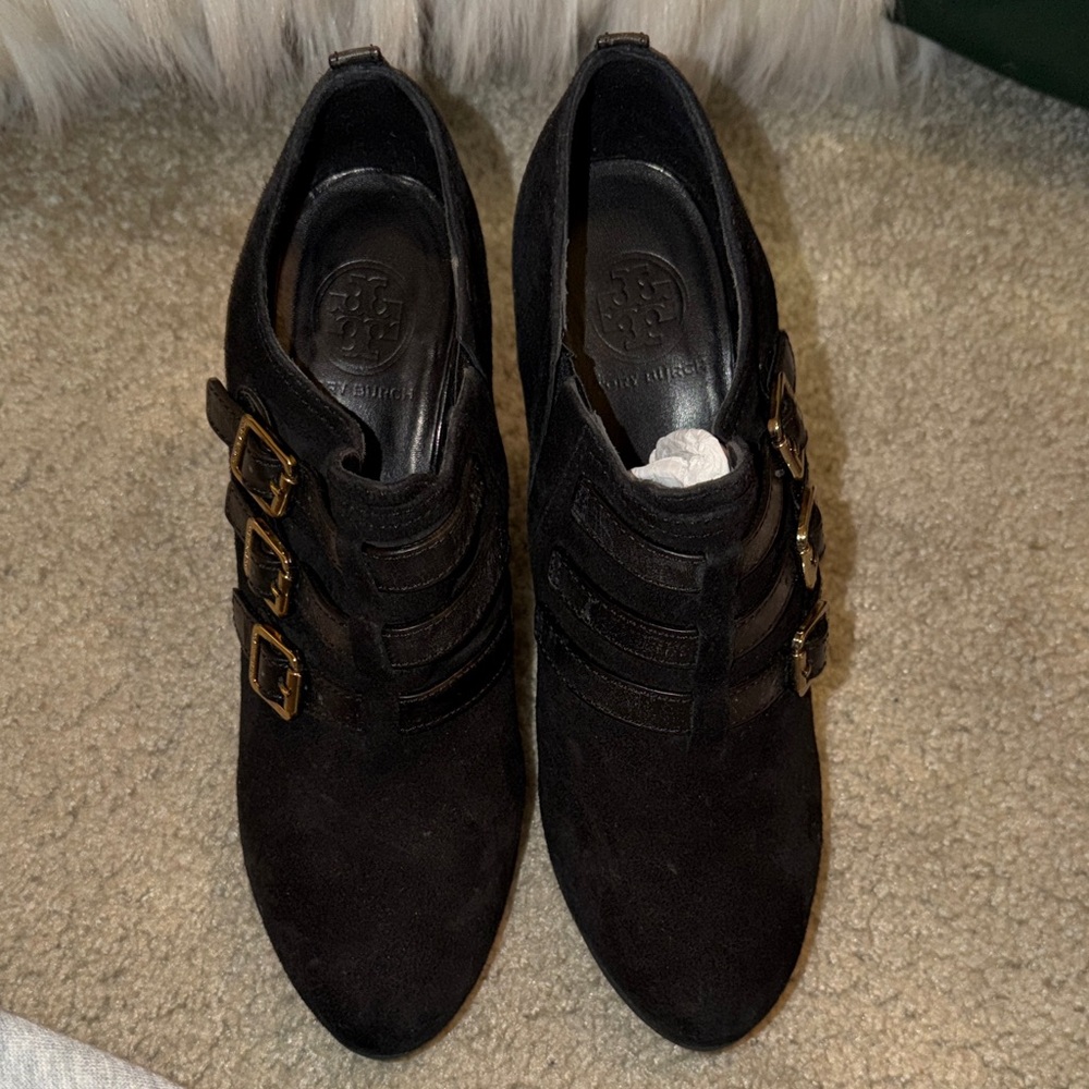 NEW Tory Burch Suede Ankle Boots with Buckles